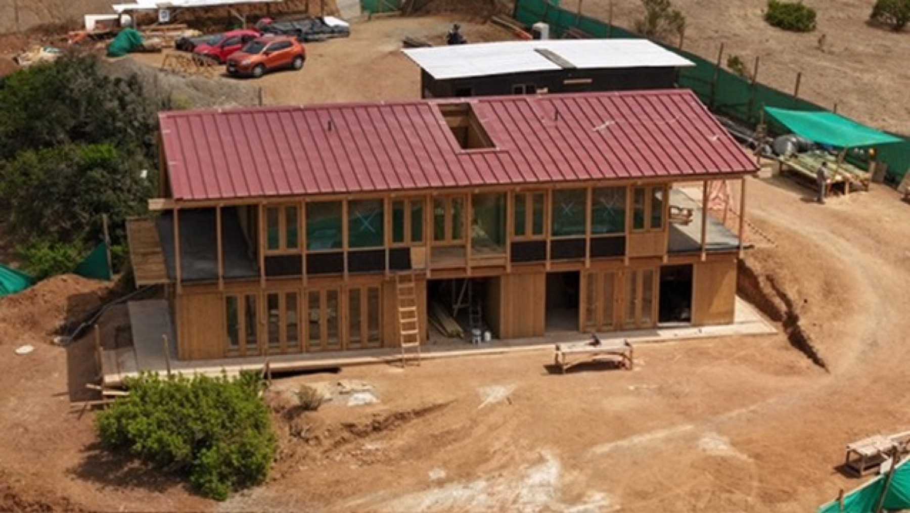Casa terminada, vista aérea