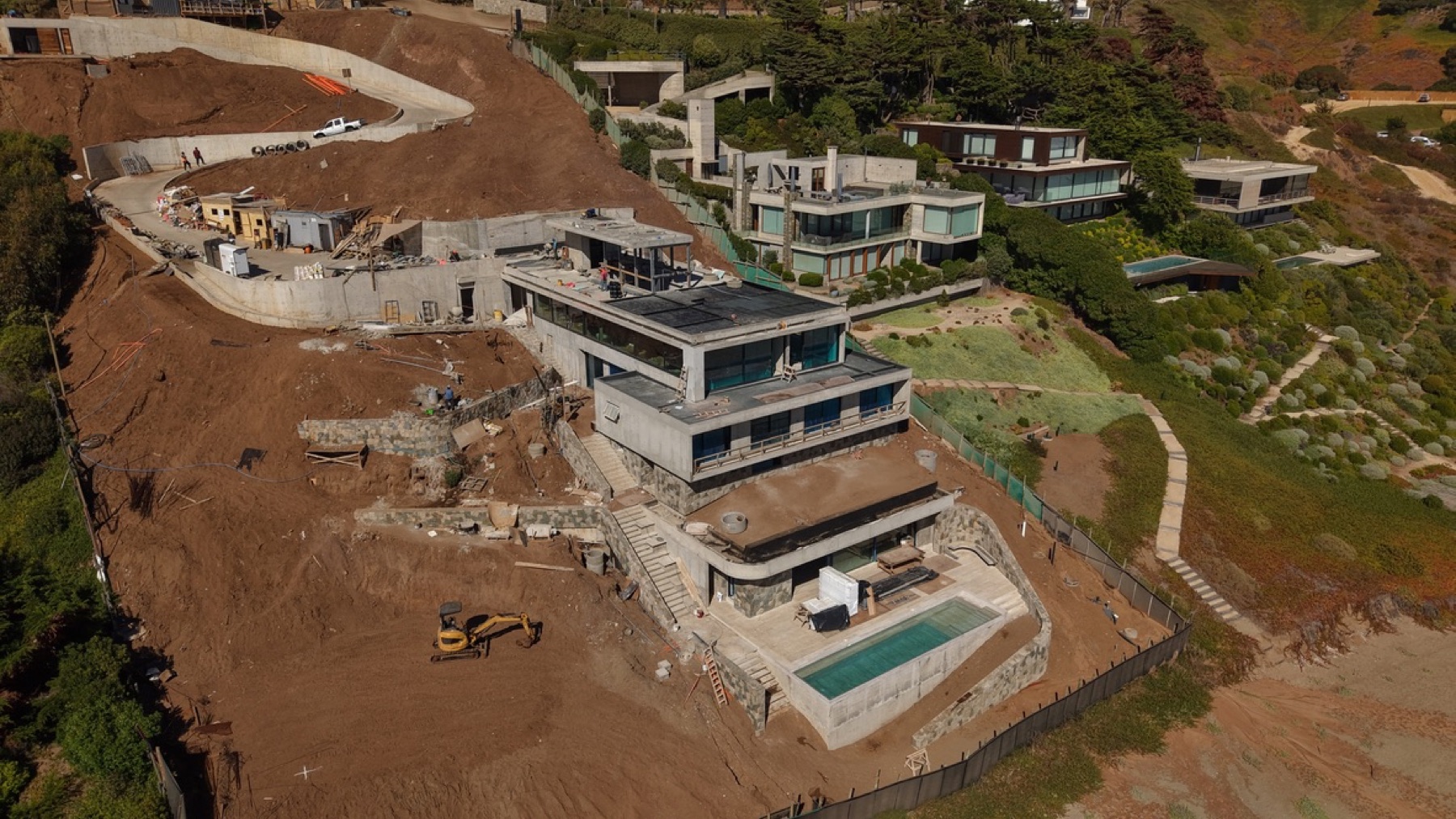 Obra en construcción, vista aérea